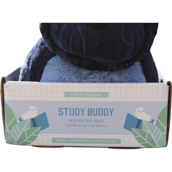 Tiny Love & Carry Study Buddy Navy Weighted Seal‎ - Picture 3 of 4
